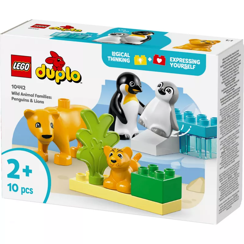 Lego 10442 Savvaļas dzīvnieku ģimenes: Pingvīni un Lauvas