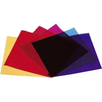 Krāsu filtru komplekts EUROLITE 9410050A — sarkans, zils, zaļš, dzeltens, violets