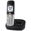 DECT telefons Panasonic KX-TGU430 bezvadu klausule, skaļrunis, zvanītāja ID, 2.4 collu displejs, 1000 ierakstu tālruņu grāmata, pelēks/melns