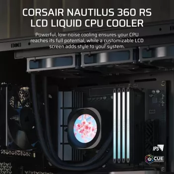 Šķidruma dzesētājs Corsair Nautilus 360 RS 12 cm 2100 RPM Melns