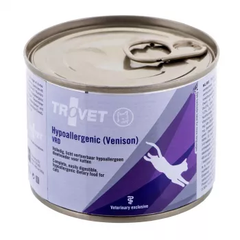 TROVET Hypoallergenic VRD ar brieža gaļu - mitrā kaķu barība - 200g
