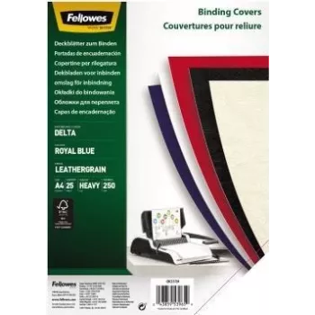 Fellowes FSC sertificēts iesiešanas vāks A4 (210 x 297 mm) karaliski zils 250 g/m² 25 gab. (5373902)