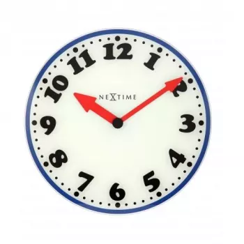 NeXtime sienas pulkstenis 8151 Boy, Ø43 cm, Balts/Zils/Melns/Sarkans