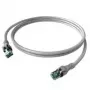 Sacon EasyLan DualBoot PushPull - Patch-Cable - RJ-45 (vīriešu) uz RJ-45 (vīriešu) - 1 m - STP - CAT 6a - IEEE 802.5/IEEE 802.3 - Lieta - Pelēks (CPP1OAAAAA0010)