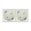 Sienas kontaktligzda DELOCK 81325 CEE 7/3, 250 V, 16 A, balta, ABS, 45×90×40 mm (5 gab.)