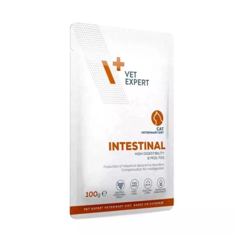 VetExpert Veterinary Diet Intestinal mitrā kaķu barība 100 g