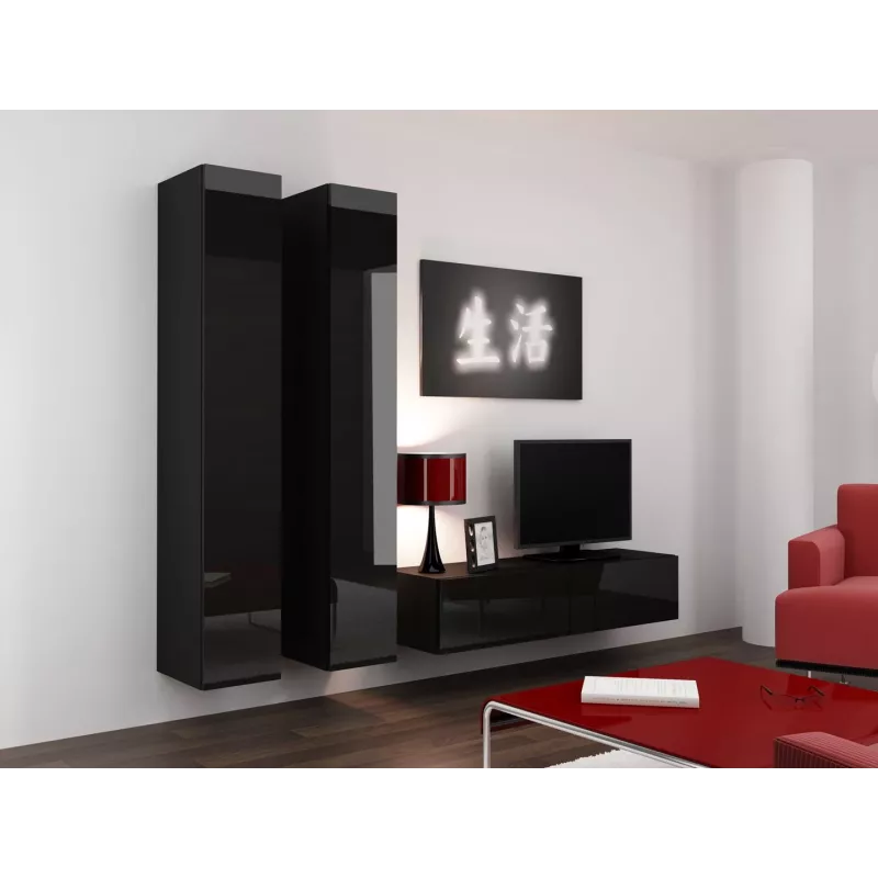 Cama TV statīvs VIGO 140 30/140/40 melns/melns glancēts