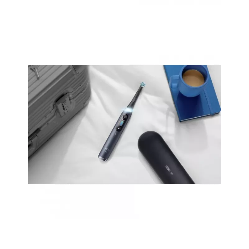 Oral-B iO8 Series Duo elektriskā zobu birste, uzlādējama, 6 režīmi, 2 uzgaļi, Black Onyx/White