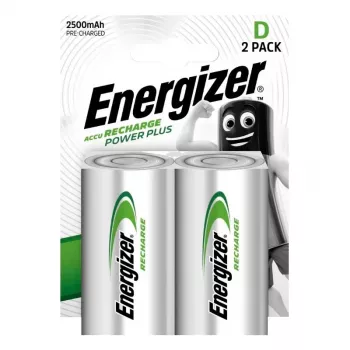 Energizer NiMH uzlādējamās D baterijas 2500mAh - 2 iepakojums