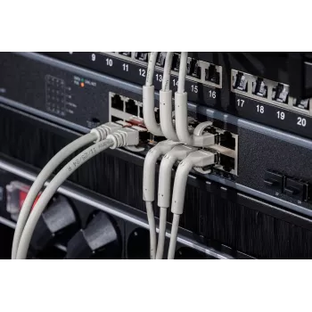 Digitus CAT 6A F-FTP liekams patch vads, varš, 5 m, pelēks, 10 gab.