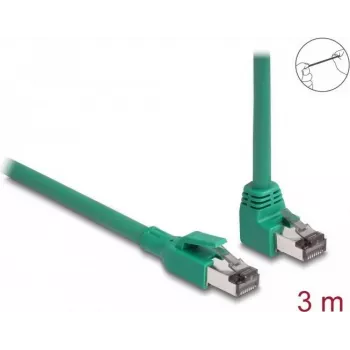 DeLOCK RJ45 tīkla kabelis PROFINET SF/UTP 90° leņķa 3 m zaļš