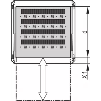 SCHROFF 19SHELF TELE.2U 600D RAL7035 - Plaukts 19 inch 2U 600mm dziļš RAL7035 (22130353)