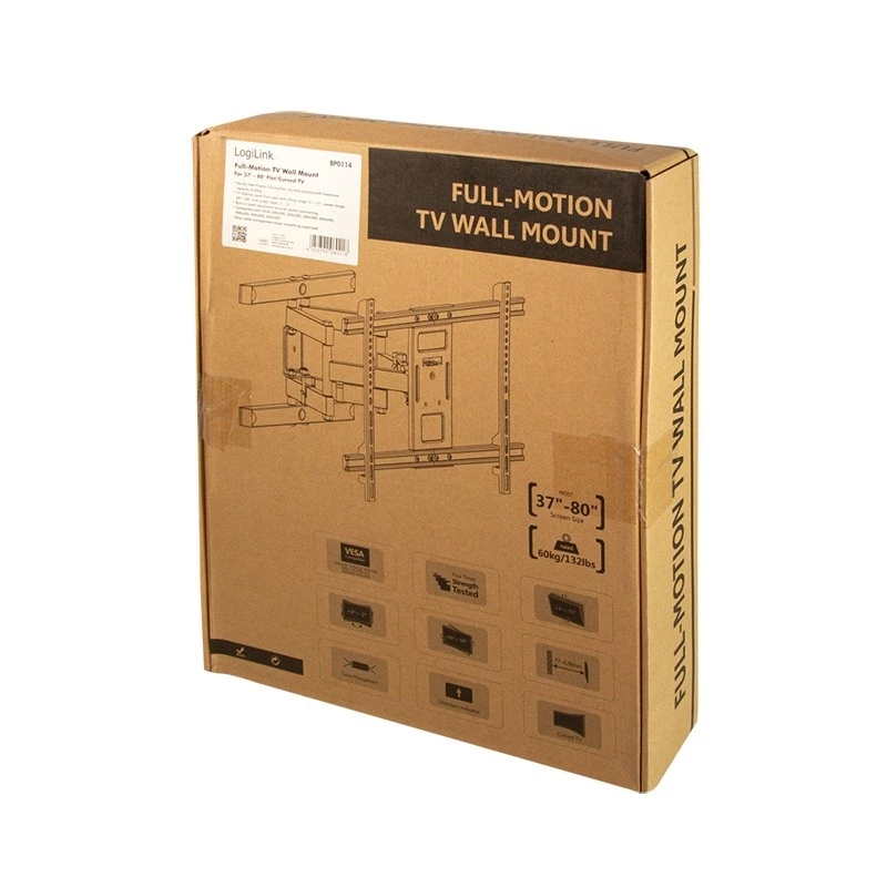 TV stiprinājums LogiLink BP0114 2.03 m (80 collas) Melns