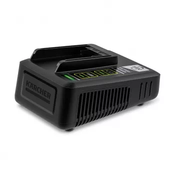 Akumulatoru lādētājs Karcher 2.445-032.0 — 18 V Li-Ion, viena vieta, 25×13.3×8.7 cm, 700 g