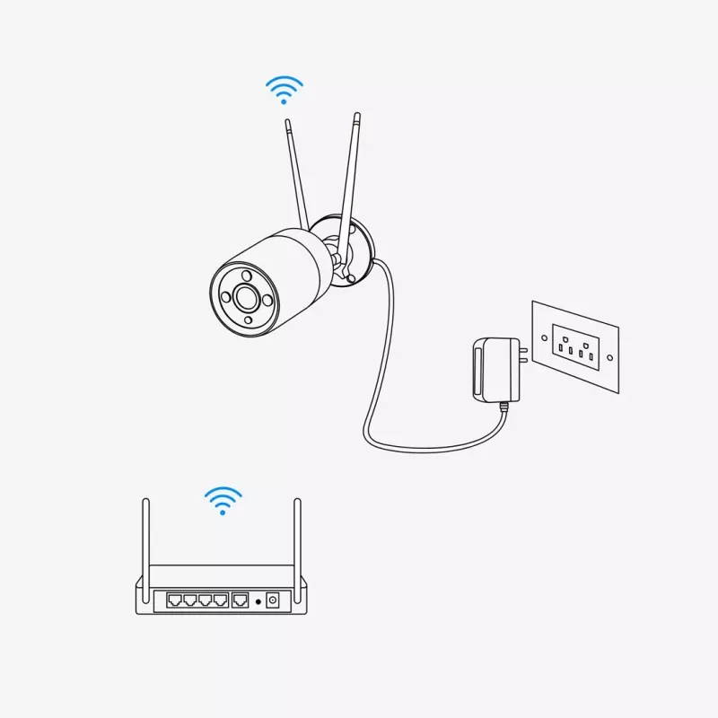 Reolink W320 - 5MP āra drošības kamera, 2.4/5 GHz Wi-Fi, Personas/Transportlīdzekļa/Dzīvnieka noteikšana, 100 pēdu nakts redzamība