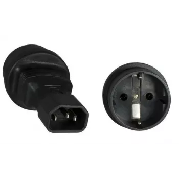 Microconnect PE14CEEAD strāvas adapteris C14 uz F tipa kontaktligzdu, melns