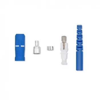 Optiskās šķiedras savienotājs SC/PC Qoltec 54430 Vienmoda Zils Sudrabs Balts
