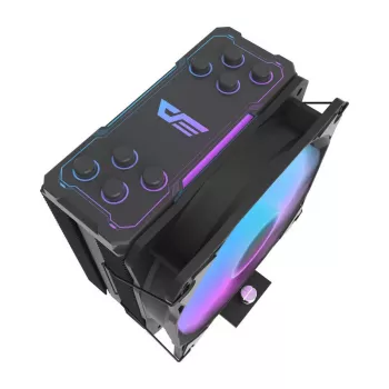 240mm datora radiators Darkflash Z4 PRO MIST MELNS ar RGB apgaismojumu