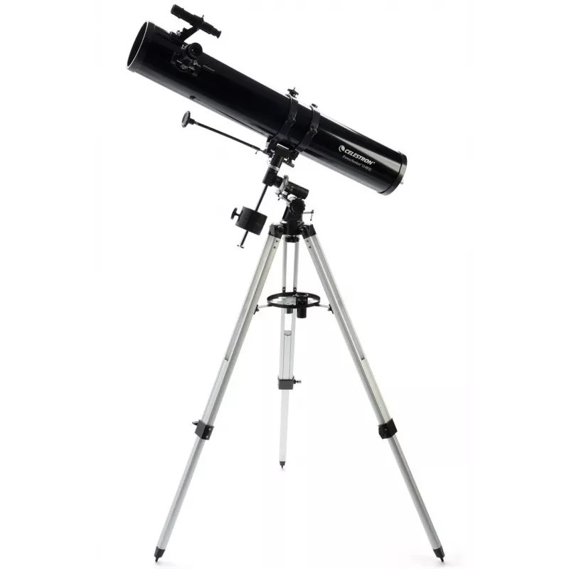Celestron PowerSeeker 114EQ Refraktora teleskops 45x Melns
