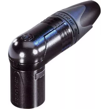 Neutrik XLR savienotājs, leņķveida, 5 polu, melns NC5MRX-B 1 gab.
