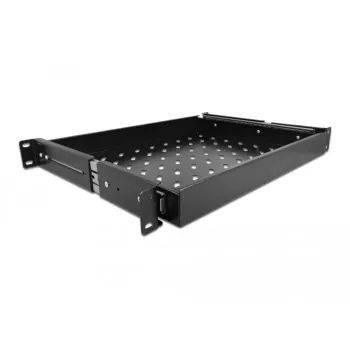 Delock plaukta atvilktne - Melna - 1U - 48,3 cm (19 inch)