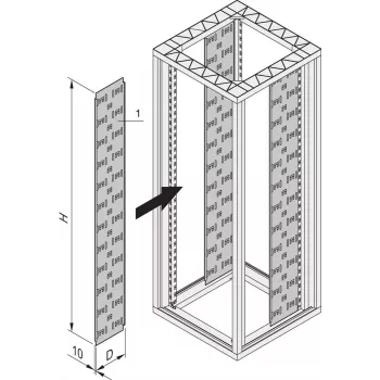 SCHROFF Kabeļu paliktnis 2000H 150D (2 gab.) - Rack-Accessory (23117021)