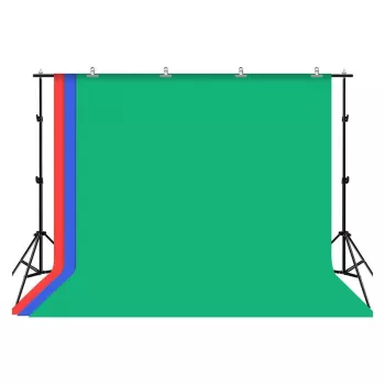 Puluz foto fona komplekts 2x3m + statīvs + 3 foni PKT5205