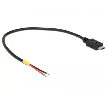USB kabelis DeLOCK 85541 Micro-USB B 0,2 m Melns