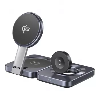 UNITEK P1300AGY01 bezvadu uzlādes uztvērējs mobilajām ierīcēm, austiņām, viedtālrunim, viedpulkstenim USB Type-C