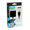 Video kabeļa adapteris IBOX HDMI Type A vīrietis uz VGA D-Sub sieviete, 1080p, melns, 105×25×20 mm