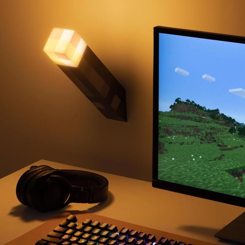 Galda lampa Paladone Torch Light PP9202MCFV3 Minecraft dizains, bateriju darbināma