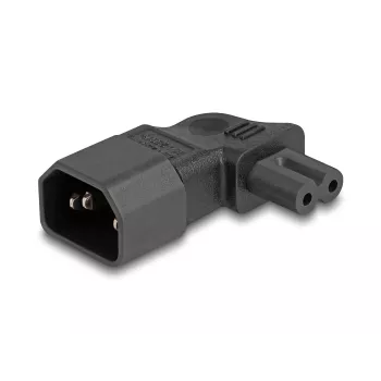 Strāvas adapteris DeLOCK 80473 C14 uz C7 2.5A 90° Melns