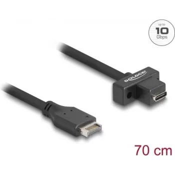 DeLOCK USB kabelis, Type-E Key A 20-pin vīrietis uz USB Type-C sieviete, 70 cm