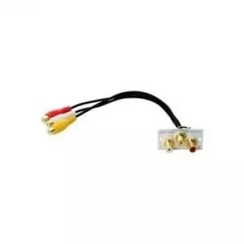 Kindermann 7444000530 modulārais panelis Snap-In, 3x RCA
