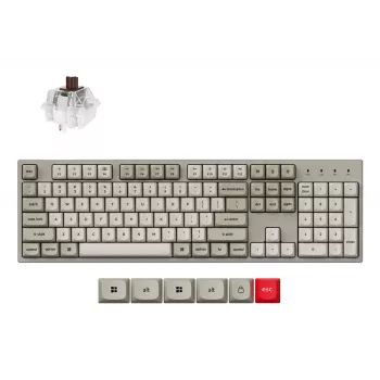 Keychron C2 Pro 8K tastatūra universāla USB QWERTY US International pelēka