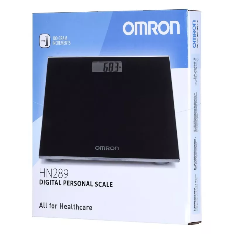 Elektroniskie personīgie svari Omron HN-289-E Melni ar LCD displeju, automātiska izslēgšanās