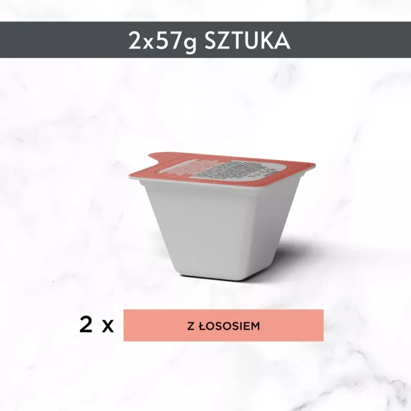 Slapjā barība kaķiem Purina Nestlé Gourmet Revelations gabaliņi želejā ar lasi 2x57 g, pieaugušiem, pilnvērtīga