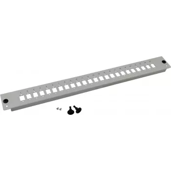 Priekšējais vāks Helos LWL sadales kārbai, 19 inch (48,3 cm), pelēks