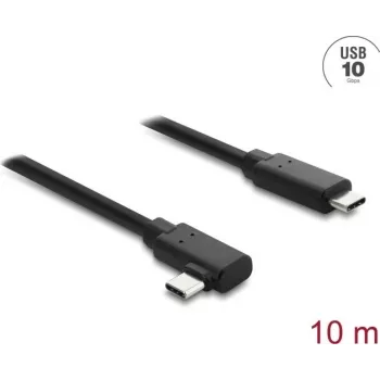 DELOCK aktīvais optiskais USB Type-C kabelis 10 Gbps, leņķveida spraudnis-spraudnis, 10 m (87242)