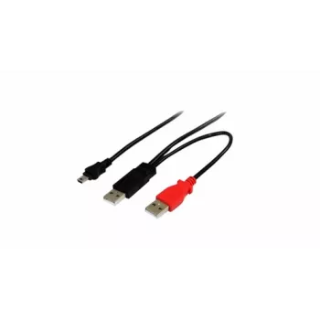 USB datu kabelis Elotouch E796577 — USB A uz USB A / Mini-USB A, 2.5 m, melns