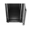 Tīkla skapis LANBERG 19 inch 24U 600x800 mm melns ar stikla durvīm un LCD izgriezumu (Flat Pack) v2