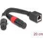 DeLOCK 88178 audio kabelis 0.2 m RJ-45 2 x XLR (3-pin) Melns