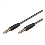 Wentronic Goobay 3,5 mm ligzdas savienojuma kabelis, melns, 1,5 m - 3,5 mm spraudnis (4-pin, stereo) > 3,5 mm spraudnis (4-pin, stereo) (63828)