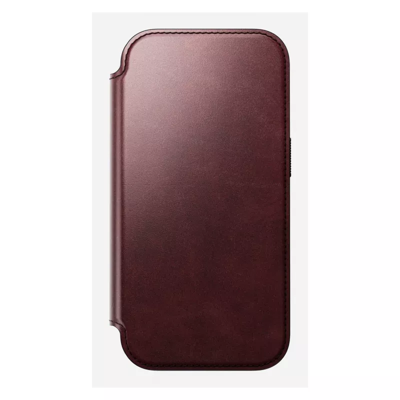 Mobilā telefona maciņš Nomad Modern Leather Folio Apple iPhone 17 Pro, 6,3 collu (16 cm), āda bordo