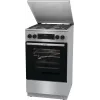 Gorenje GKS5C71XF Brīvi stāvoša plīts ar cepeškrāsni Sudraba