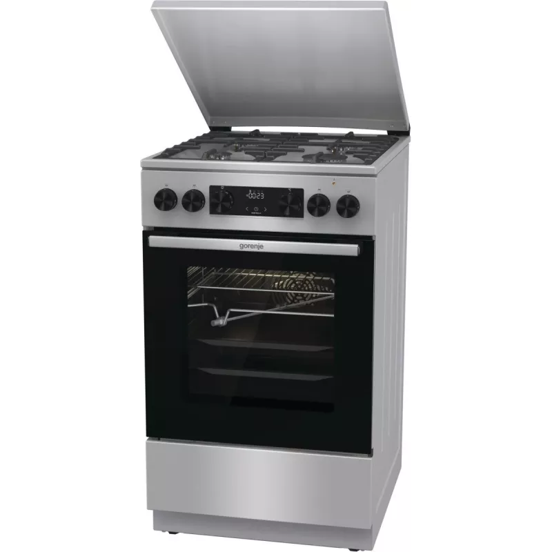 Gorenje GKS5C71XF Brīvi stāvoša plīts ar cepeškrāsni Sudraba