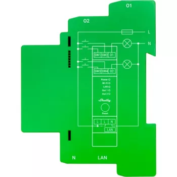 Shelly Pro Dimmer 2PM Iebūvējamais Zils, Zaļš, Pelēks