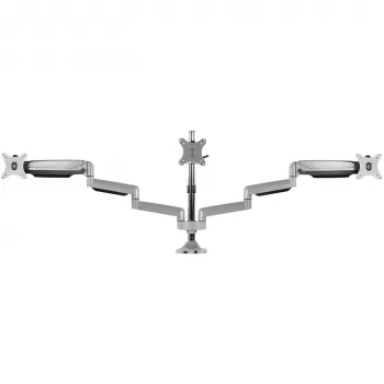 ICY BOX IB-MS505-TI 81.3 cm (32 collu) trīskāršs monitora statīvs, melns, sudrabs