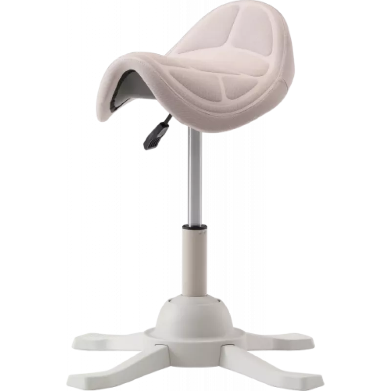 Up Up Toronto ergonomiskais balansēšanas krēsls Balts, Ivory audums, garāks gāzes pacēlājs
