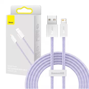 Baseus Dynamic kabelis USB uz Lightning, 2.4A, 2m (Violeta)